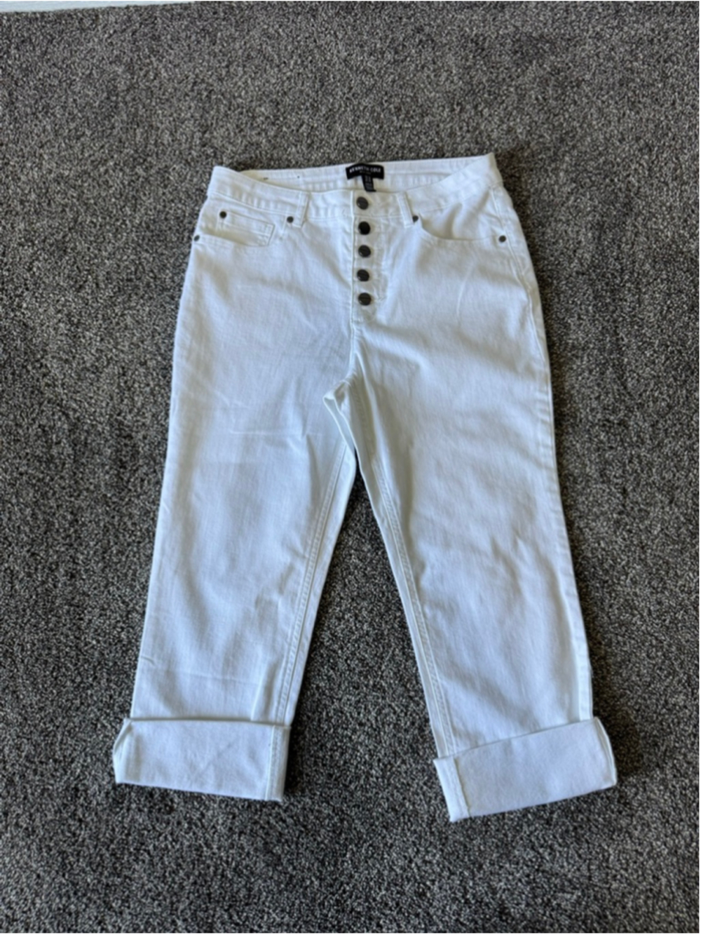 Women's Kenneth Cole Ankle & Cropped Jeans Size 10 White - Picture 3 of 13